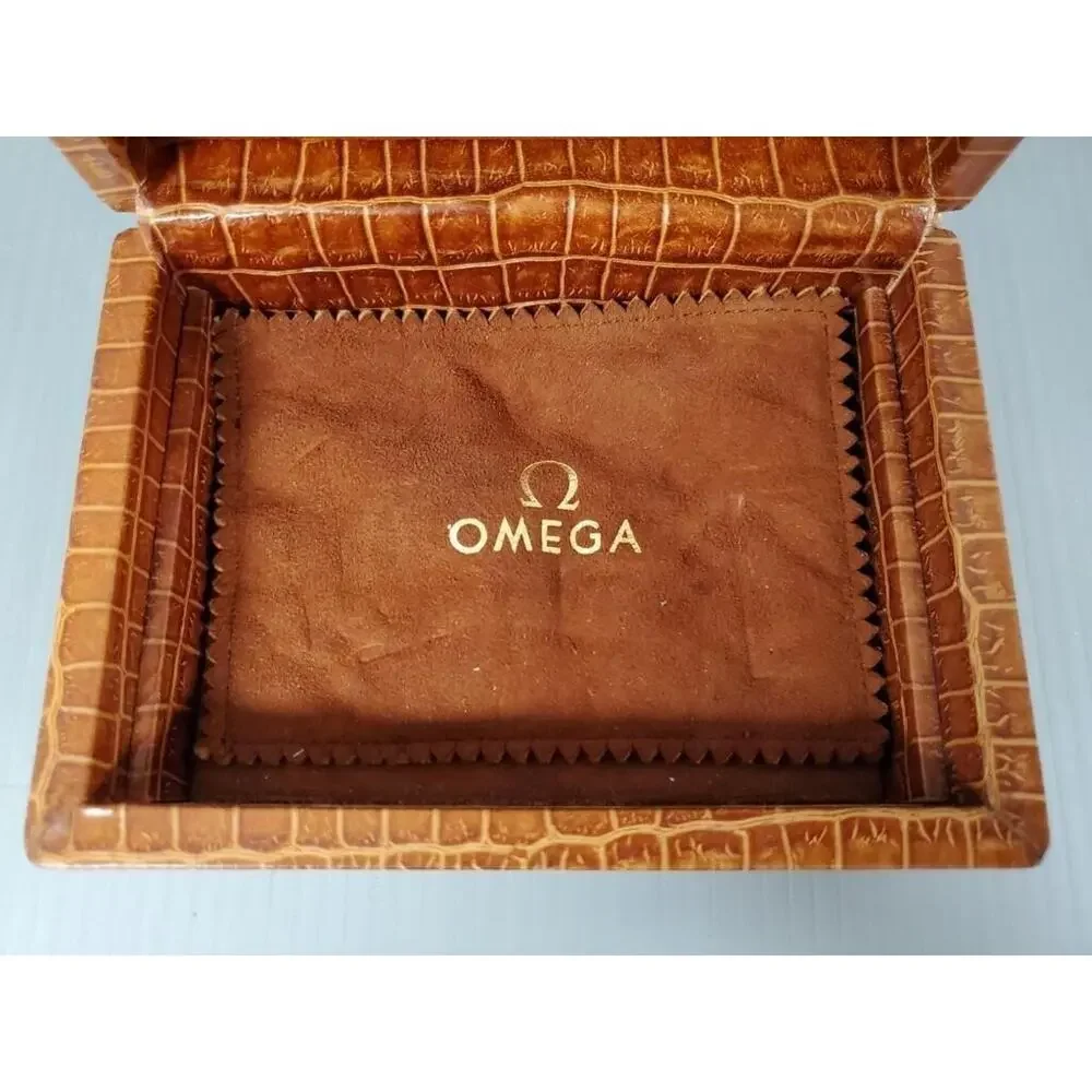 Omega Chronometer Watch Box, Leather, Vintage 1960's